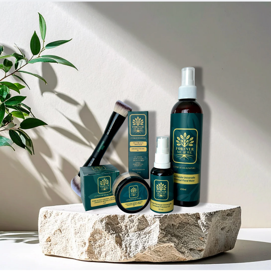 trio anti âge, anti couperose, huile precieuse, eau florale, fond de teint minéral